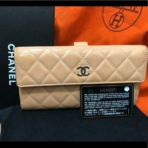 Auth and used Chanel long wallet